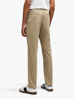 BOSS Cotton Tapered Chinos - view 2, Pastel Brown