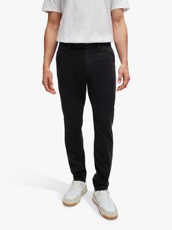 BOSS Cotton Tapered Chinos, Black