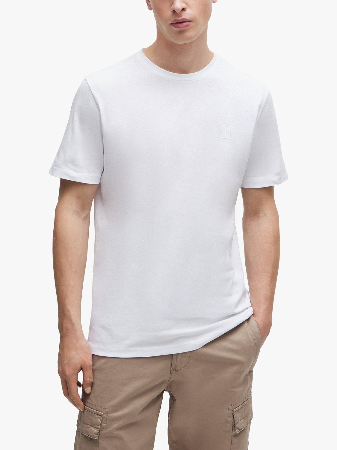Product image 1 of 5, which shows BOSS Tales Short Sleeve T-Shirt, White, S