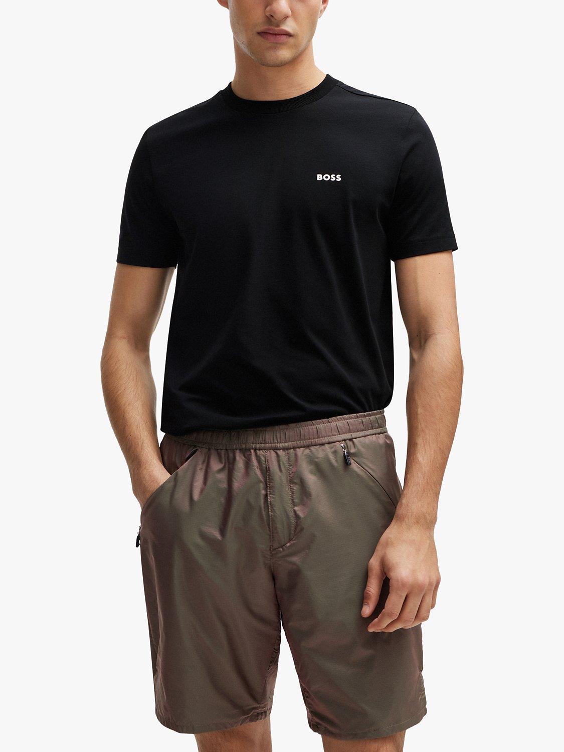 Product image 1 of 5, which shows BOSS Cotton Blend Crew Neck T-Shirt, Black, S