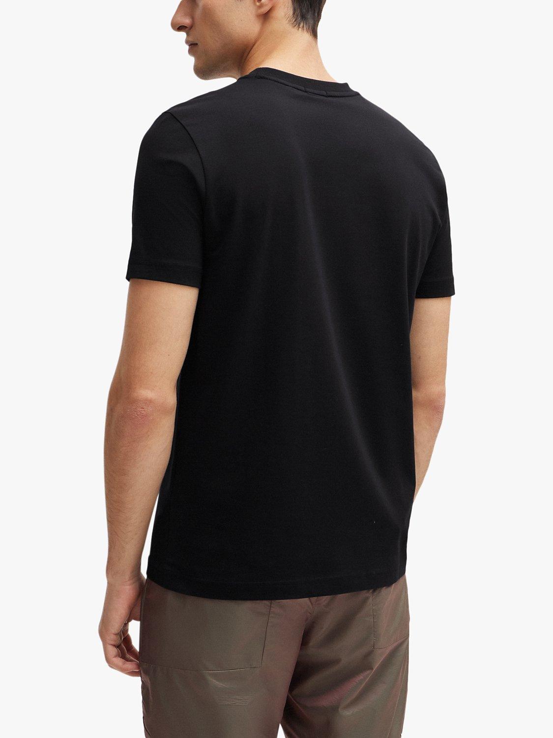 Product image 2 of 5, which shows BOSS Cotton Blend Crew Neck T-Shirt, Black, S