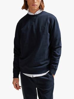 BOSS Westart Long Sleeve Jumper, Dark Blue