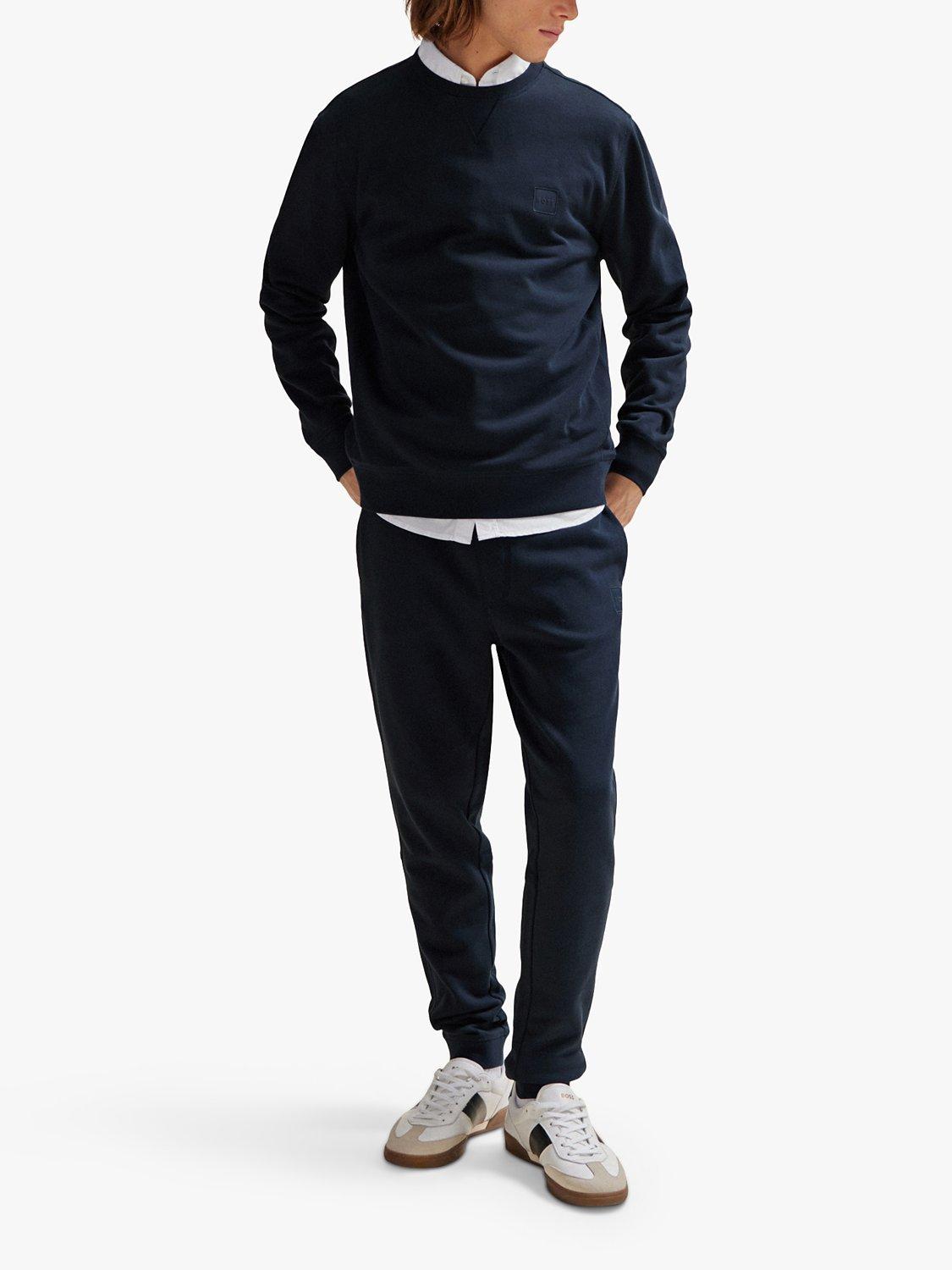 Product image 3 of 5, which shows BOSS Westart Long Sleeve Jumper, Dark Blue, S
