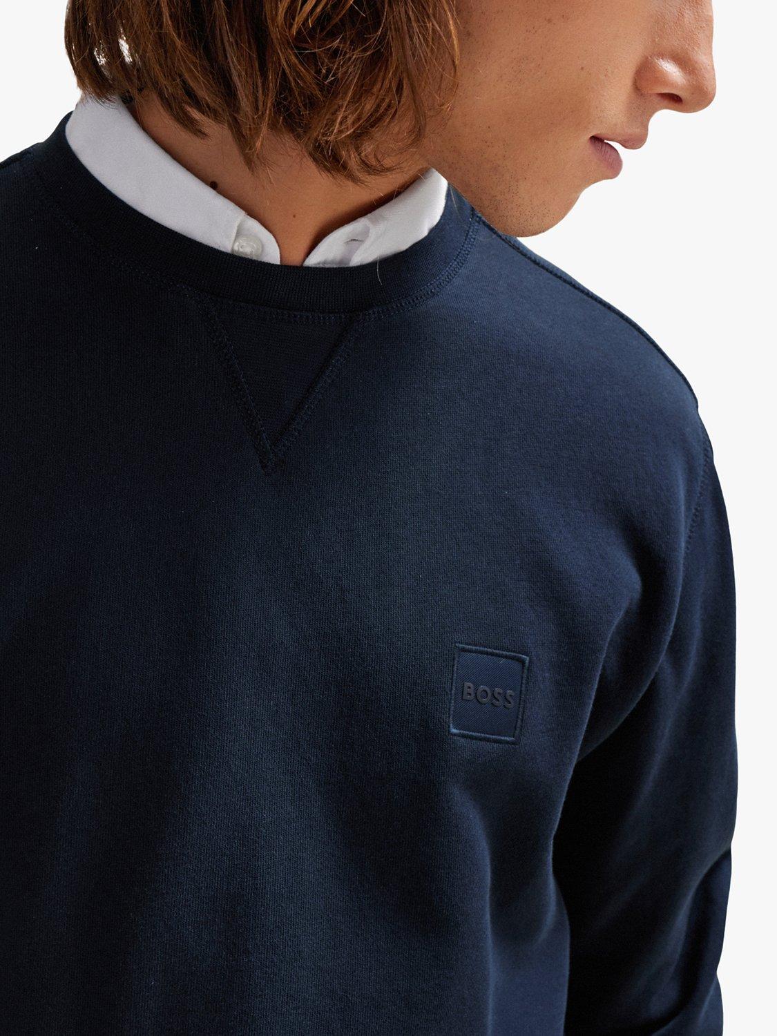 Product image 5 of 5, which shows BOSS Westart Long Sleeve Jumper, Dark Blue, S