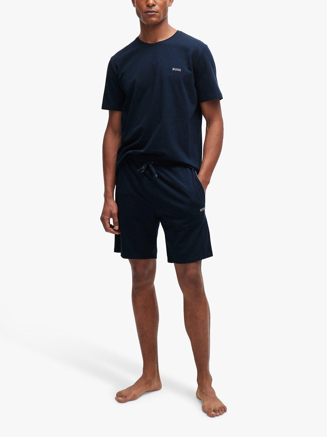 Product image 3 of 5, which shows BOSS Mix&Match Embroidered Logo Shorts, Dark Blue, S