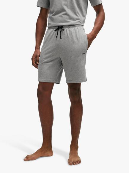 BOSS Mix&Match Embroidered Logo Shorts, Medium Grey