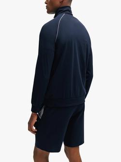 HUGO BOSS BOSS Zip Through Lounge Top, Dark Blue - view 2, Dark Blue