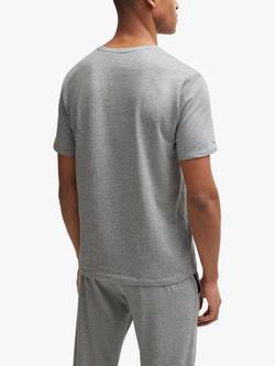 BOSS Embroidered Logo Stretch Cotton T-Shirt, Medium Grey - view 2, Medium Grey