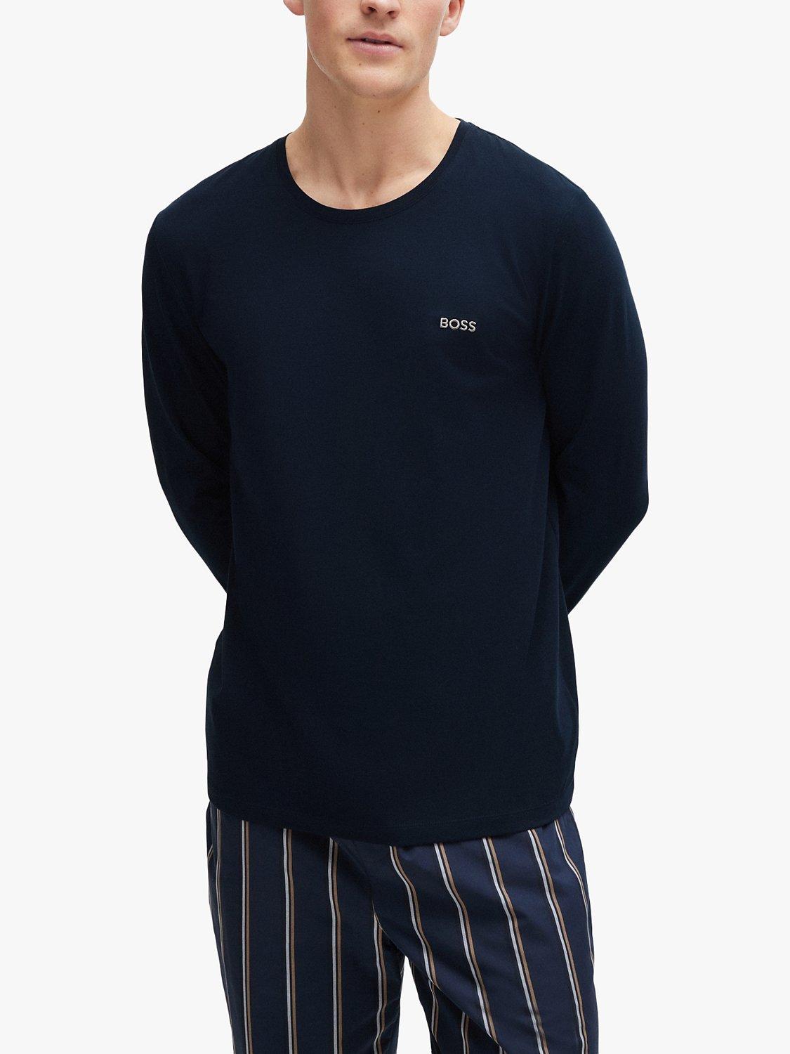 BOSS Embroidery Logo Lounge Top, Dark Blue