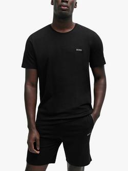 BOSS Logo Cotton Blend Lounge Top - view 2, Black