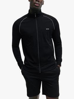 BOSS Contrast Piping Track Top, Black, Black