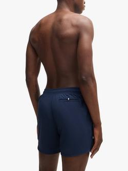 BOSS Quick Dry Logo Swim Shorts - view 2, Navy
