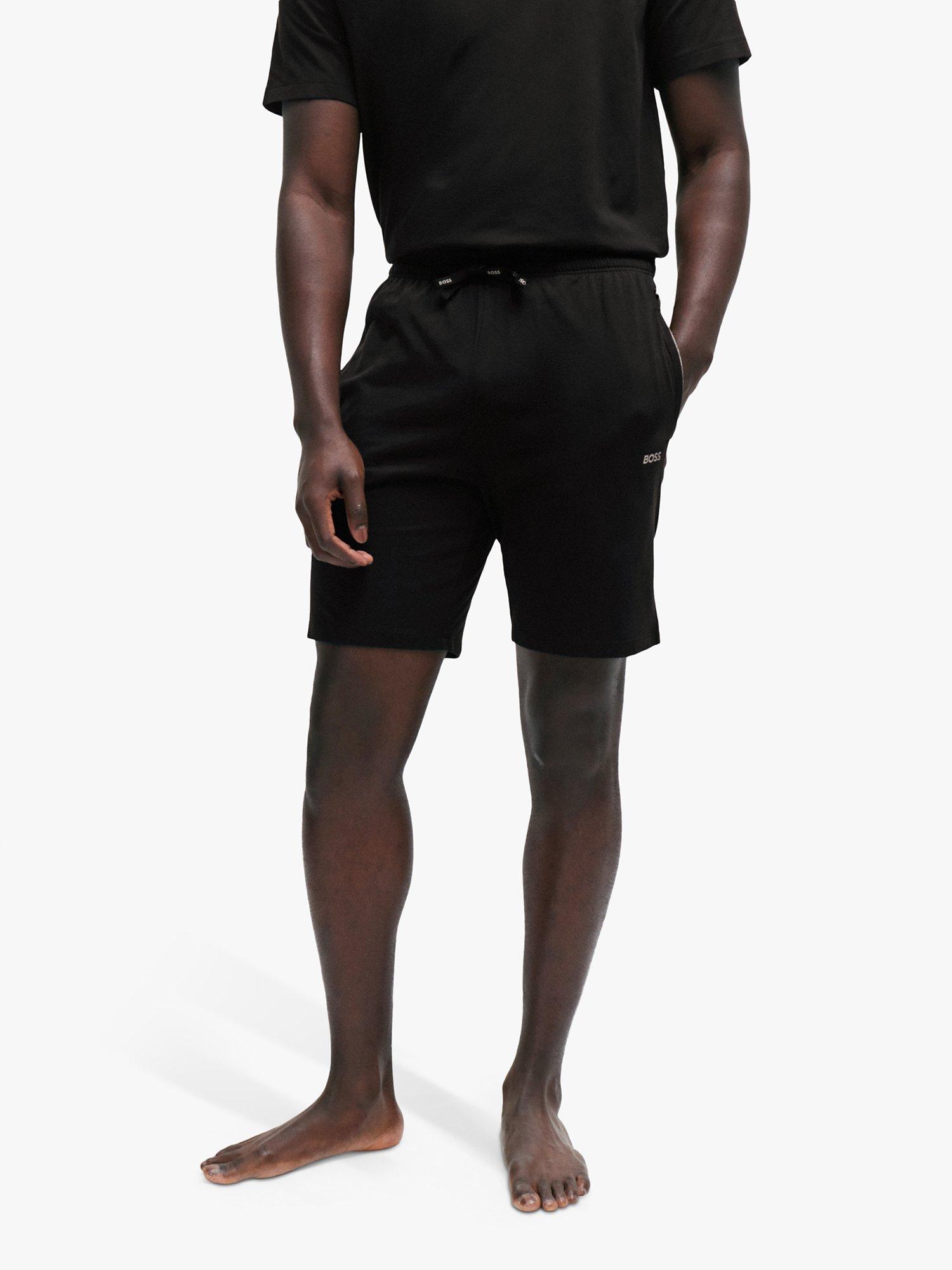 Product image 1 of 5, which shows BOSS Mix&Match Embroidered Logo Shorts, Black, S
