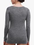 Femilet Juliana Thermal Merino Wool Long Sleeve Top, Heather Grey