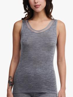 Femilet Juliana Thermal Merino Wool Vest Top, Heather Grey