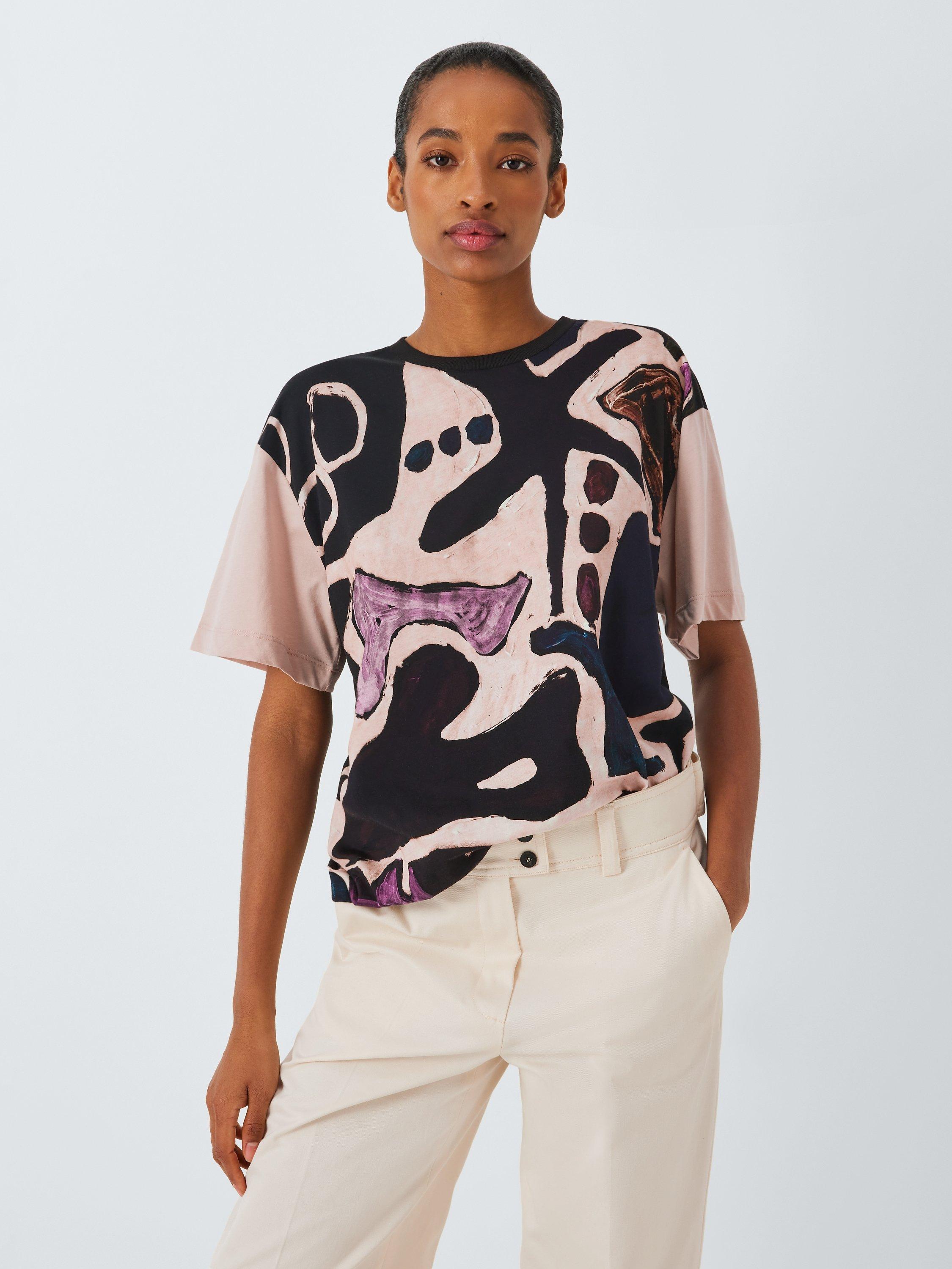 Weekend MaxMara Viterbo Abstract Print T-Shirt, Beige