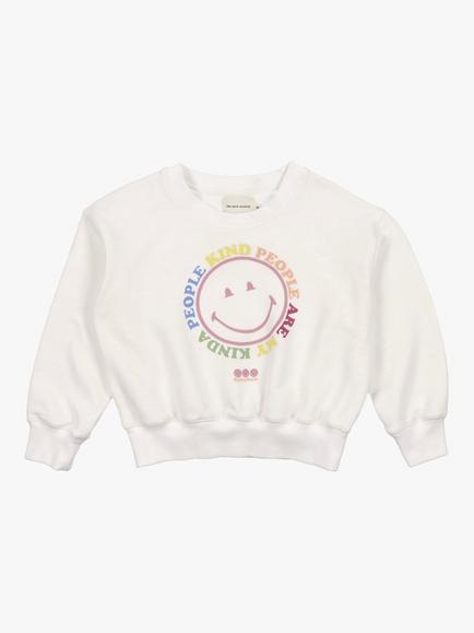 The New Society Kids' Rolling Graphic Sweatshirt, Off White/Multi - view 2, Off White/Multi