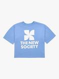 The New Society Kids' Ontario Logo T-Shirt, Lake Blue, Lake Blue