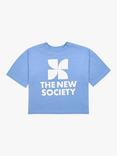 The New Society Kids' Ontario Logo T-Shirt, Lake Blue