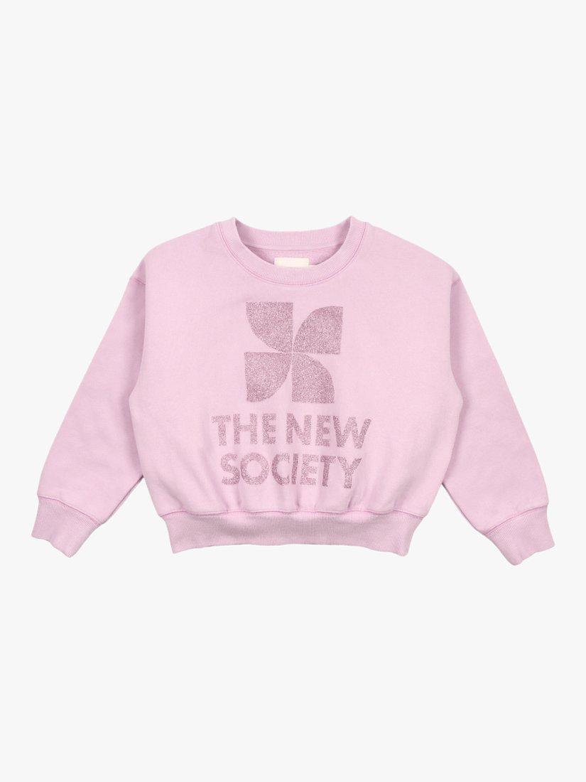 Product image 1 of 4, which shows The New Society Kids' Ontario Sweatshirt, Iris Lilac, 10 years
