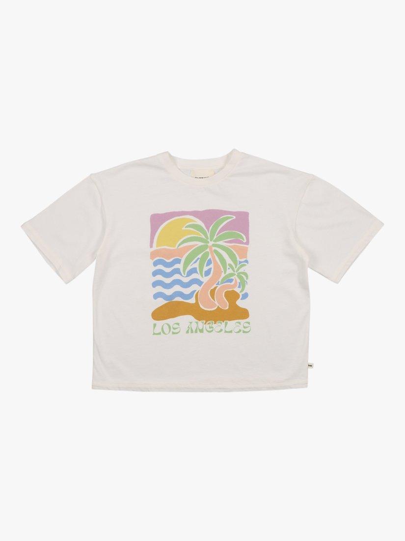 Product image 2 of 4, which shows The New Society Kids' Paramount Graphic T-Shirt, White/Multi, 2 years