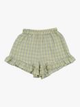 The New Society Kids' Check Ruffle Detail Shorts