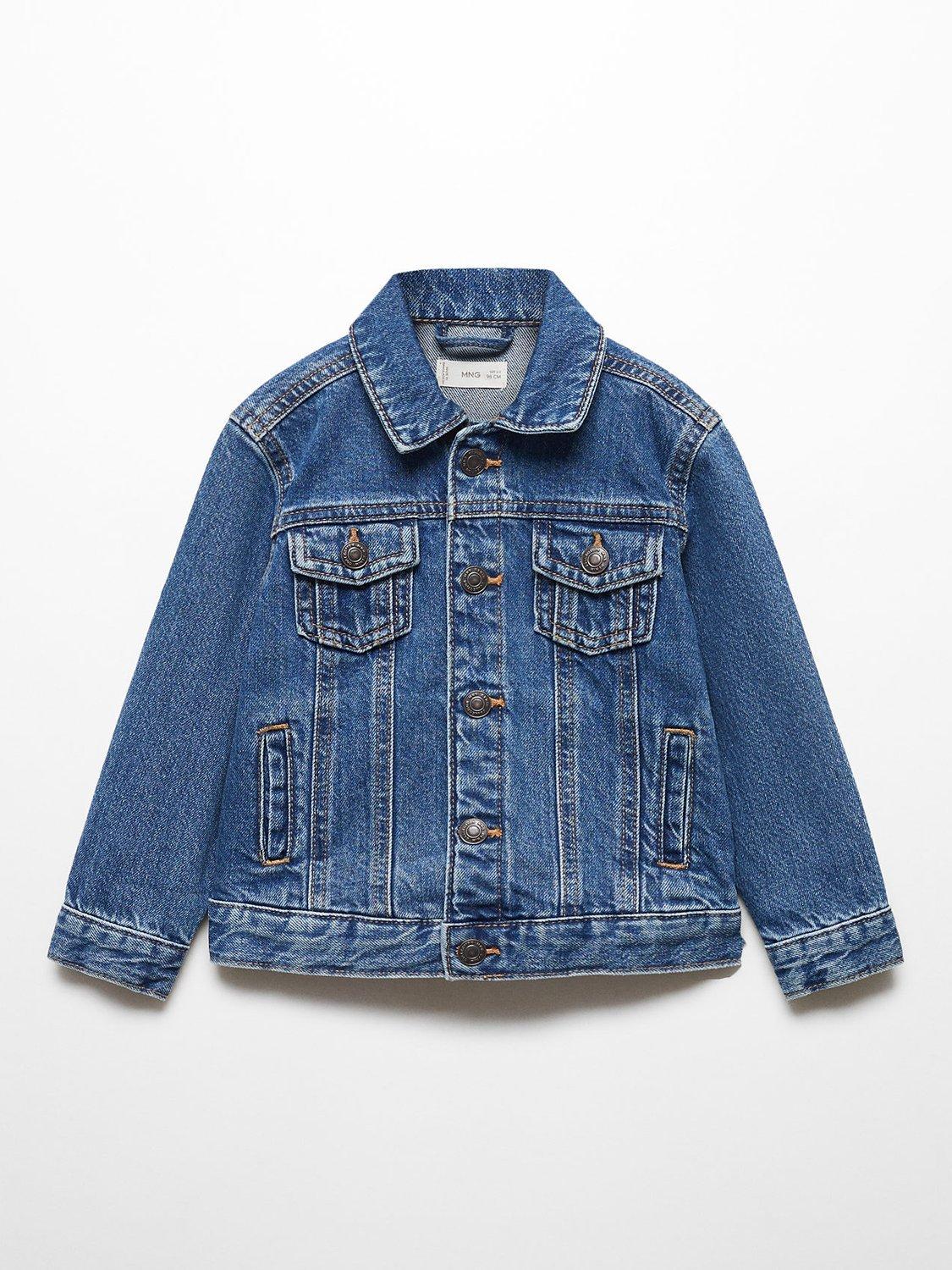 Mango Baby Diego Denim Jacket, Dark Blue, 2-3 years