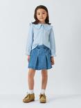 John Lewis Kids' Seersucker Stripe Shirt, Light Blue