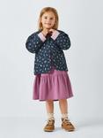 John Lewis Kids' Jersey Ruffle Hem Dress, Pink Mauve