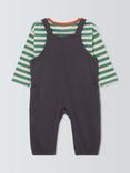 John Lewis ANYDAY Baby Stripe Top and Dungaree Set, Multi