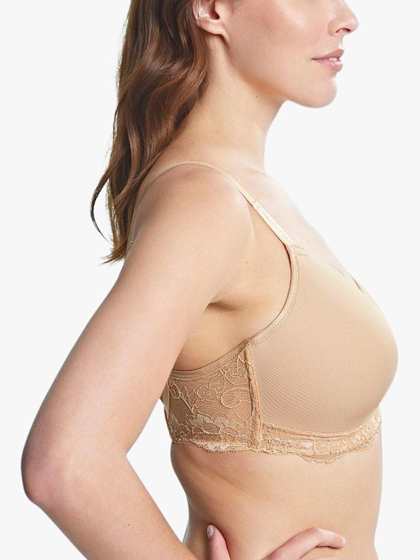 Product image 2 of 3, which shows Royce Georgia Padded T-Shirt Non-Wired Bra, Beige, 32B