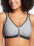 Royce Eden Front Fastening Cotton Blend Non-Wired Bra, Grey Marl