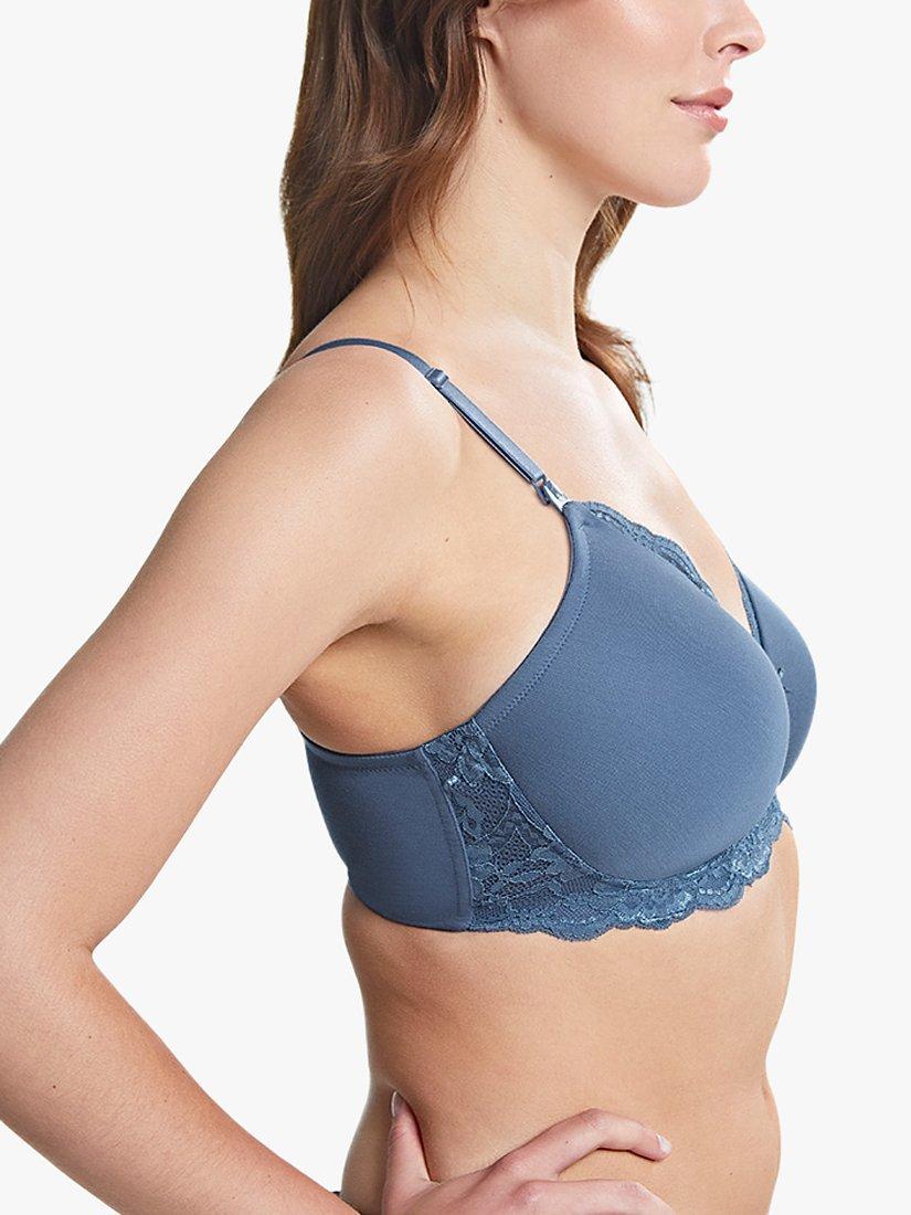 Product image 2 of 5, which shows Royce Indie Non-Wired Nursing Bra, Petrol Blue, 32D