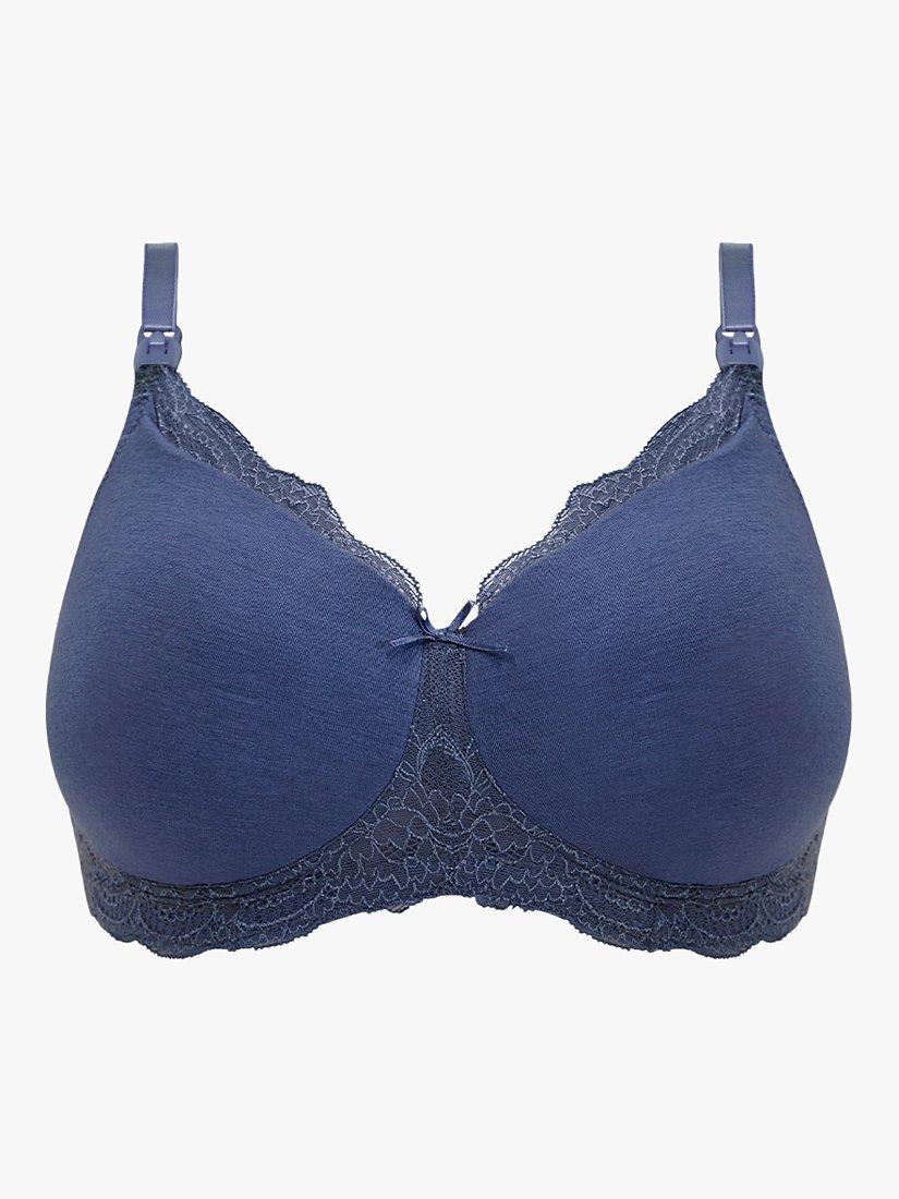 Product image 4 of 5, which shows Royce Indie Non-Wired Nursing Bra, Petrol Blue, 32D