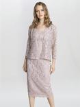 Gina Bacconi Kayla Lace Jacket And Midi Dress, Blush