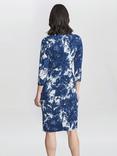 Gina Bacconi Bonnie Jersey Wrap Dress, Navy/White