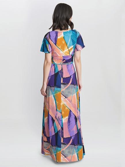 Gina Bacconi Elodie Jersey Maxi Dress, Multi - view 2, Multi