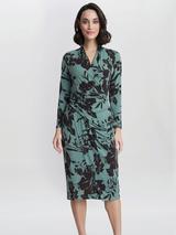Gina Bacconi Scarlett Corded Lace Dress, Green