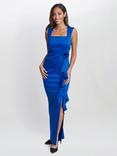 Gina Bacconi Patsy Square Neckline Maxi Dress, Royal