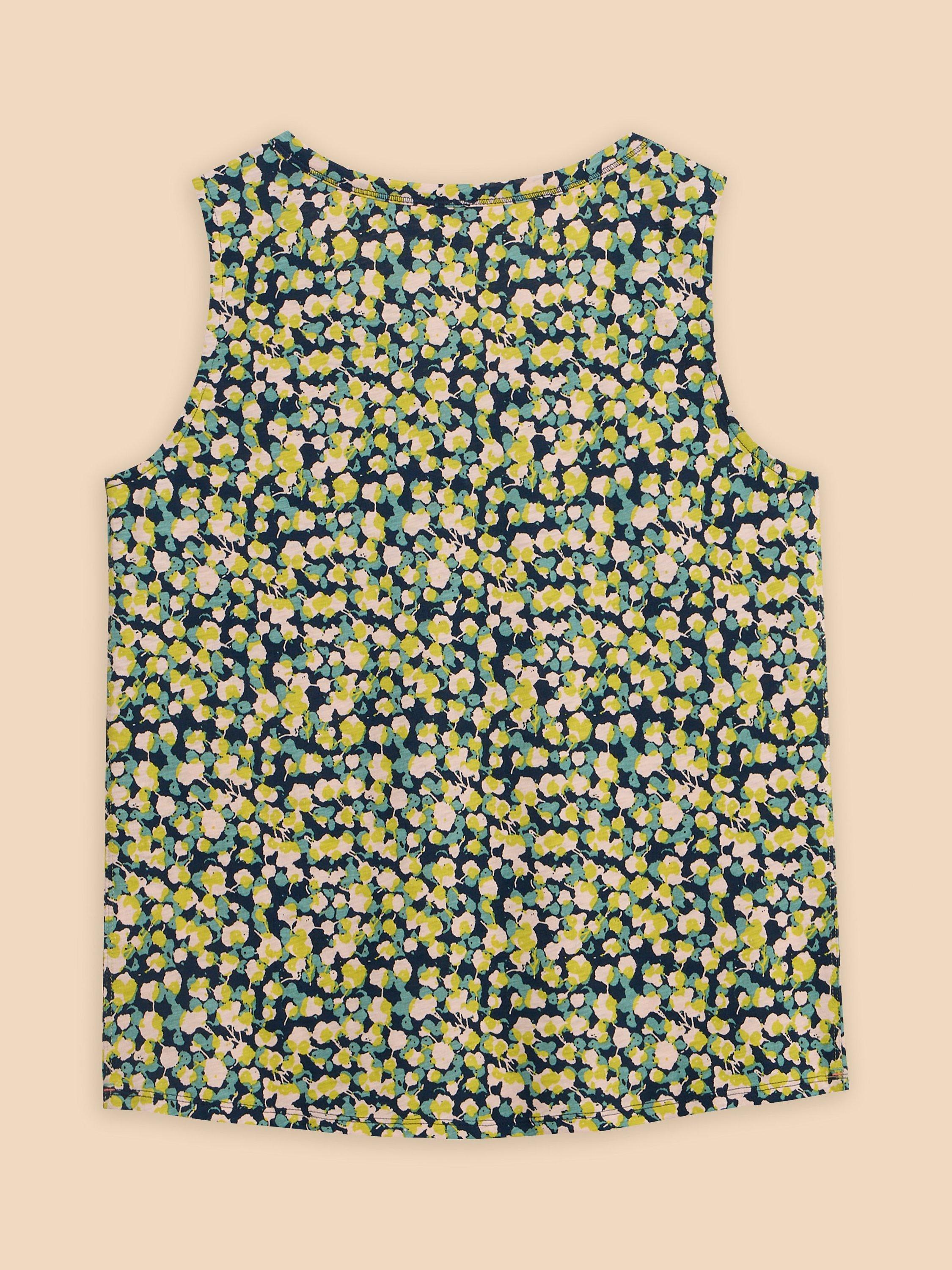 White Stuff Laila Sleeveless Vest Top, Navy/Multi, 22