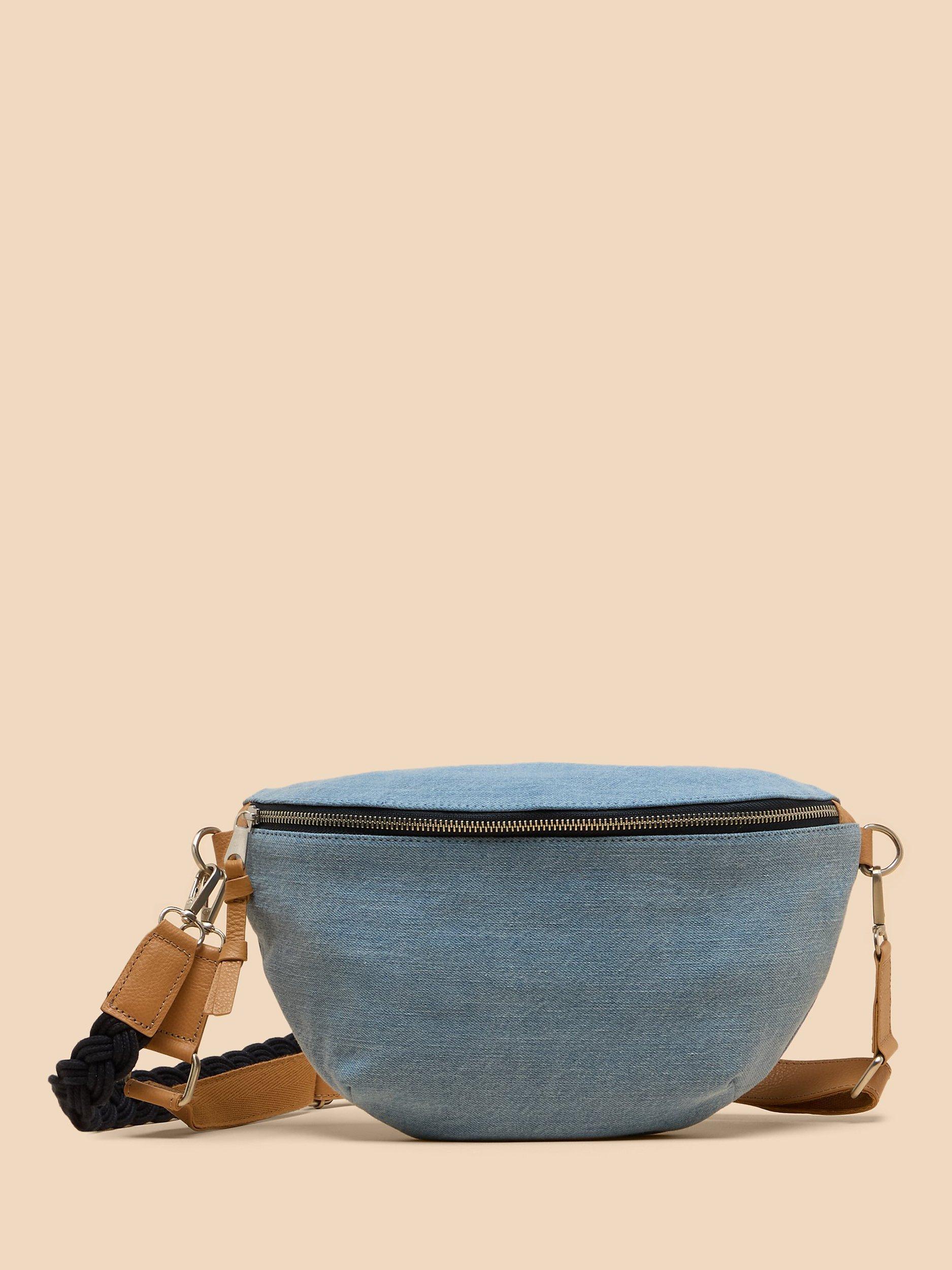 White Stuff Sebby Canvas Sling Bag, Chamb Blue