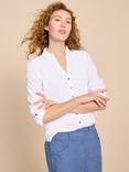 White Stuff Annie Jersey Shirt, Pale Ivory