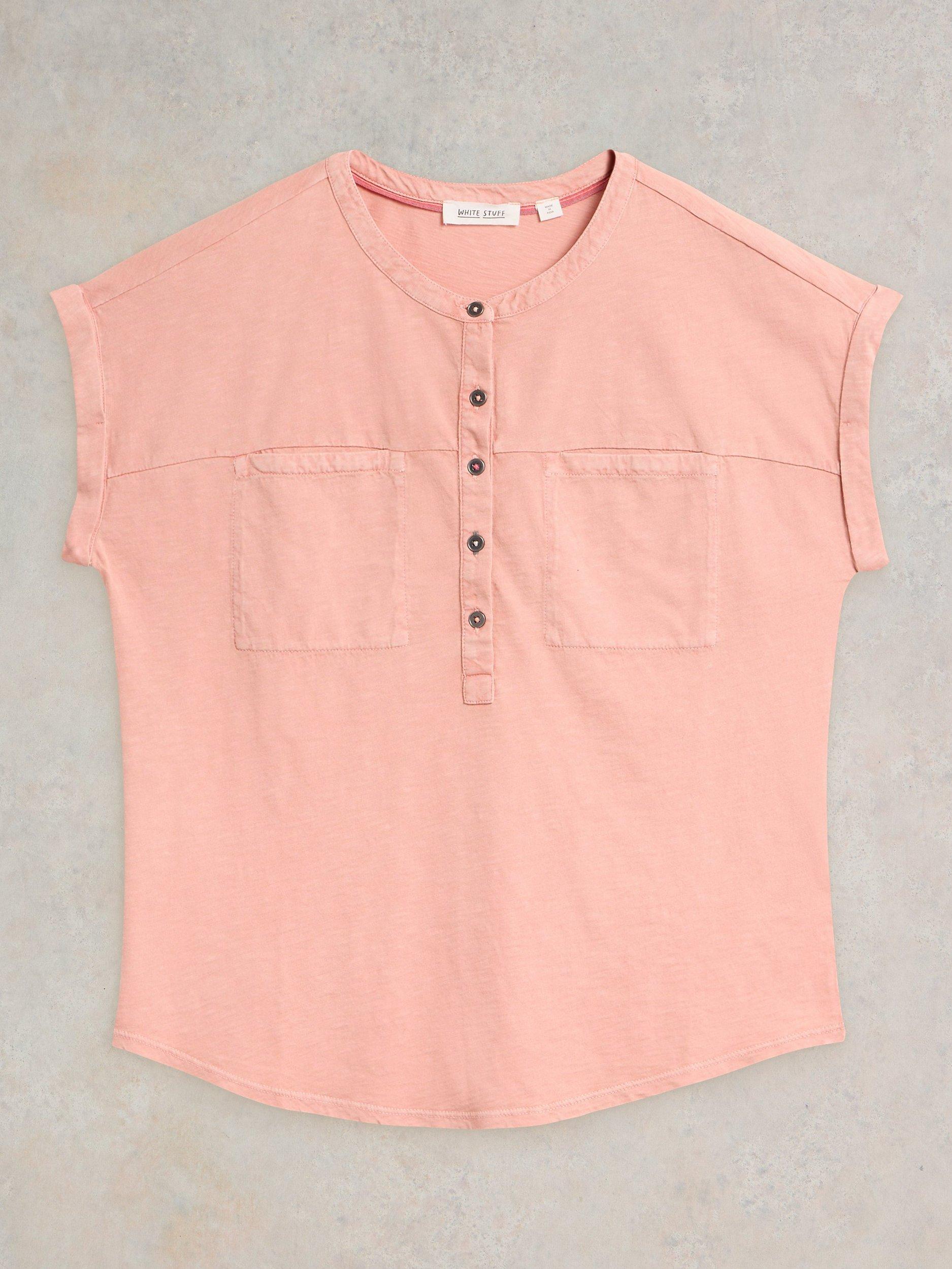 Product image 5 of 7, which shows White Stuff Beth Cotton Jersey T-Shirt, Dusty Pink, 24