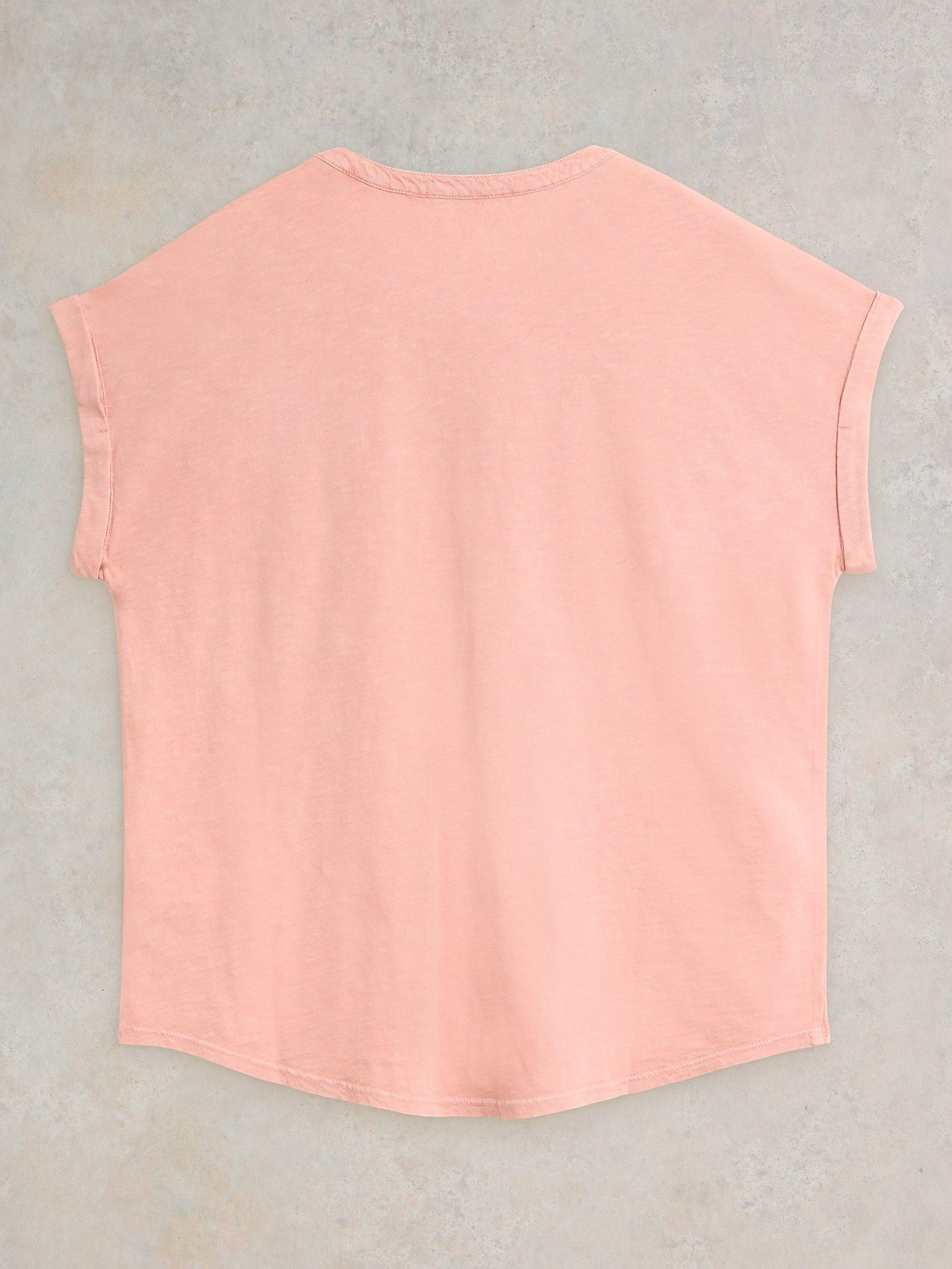 Product image 7 of 7, which shows White Stuff Beth Cotton Jersey T-Shirt, Dusty Pink, 24