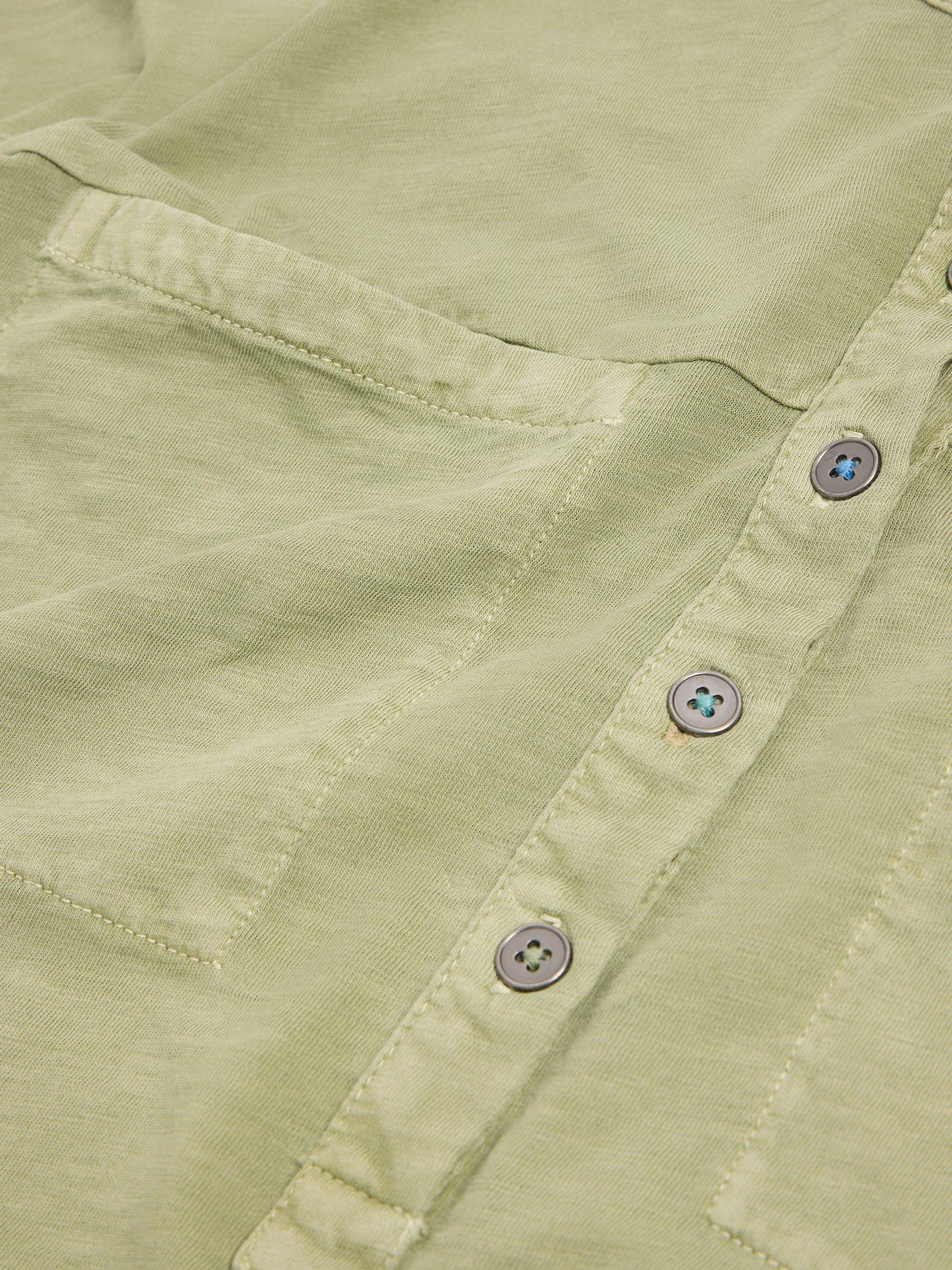 Product image 6 of 7, which shows White Stuff Beth Cotton Jersey T-Shirt, Dusty Green, 6