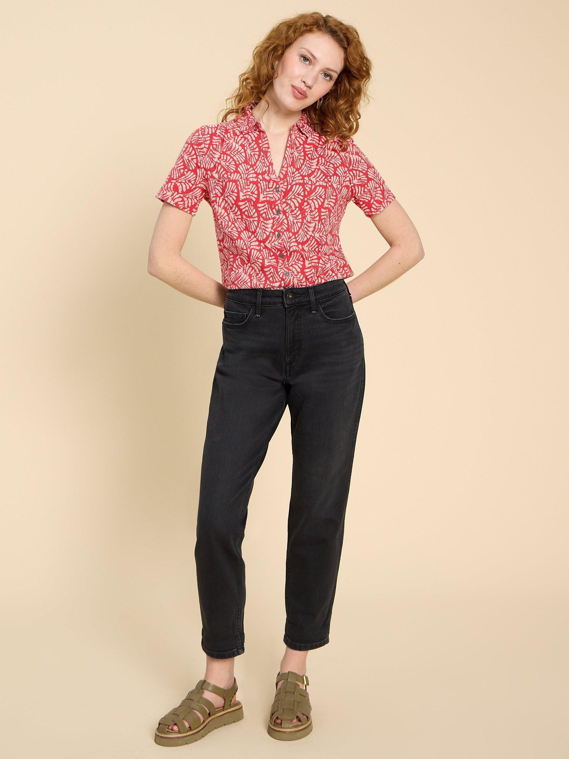 White Stuff Penny Pocket Jersey Shirt, Red