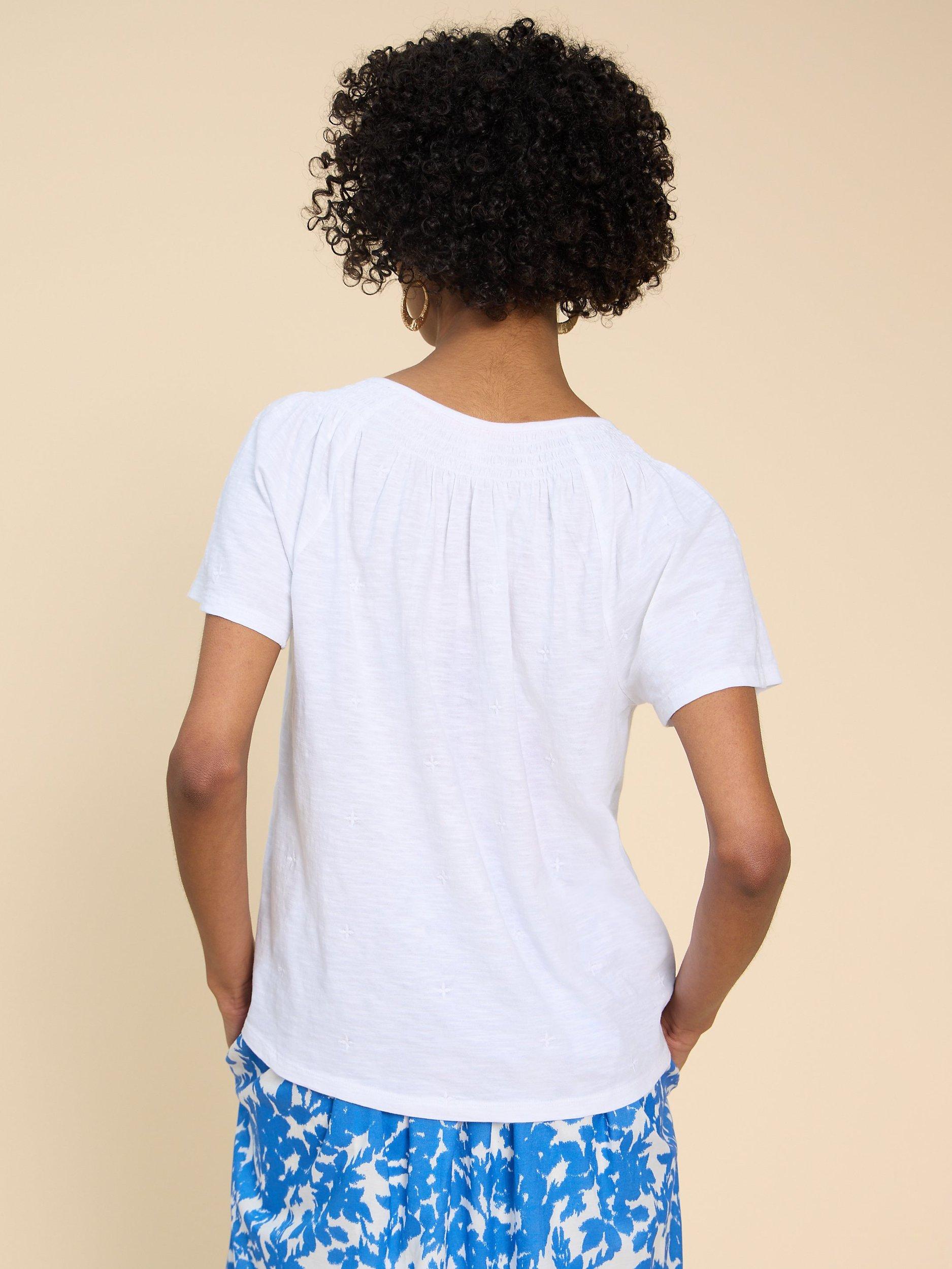 Product image 2 of 7, which shows White Stuff Luella Cotton T-Shirt, Brilliant White, 16