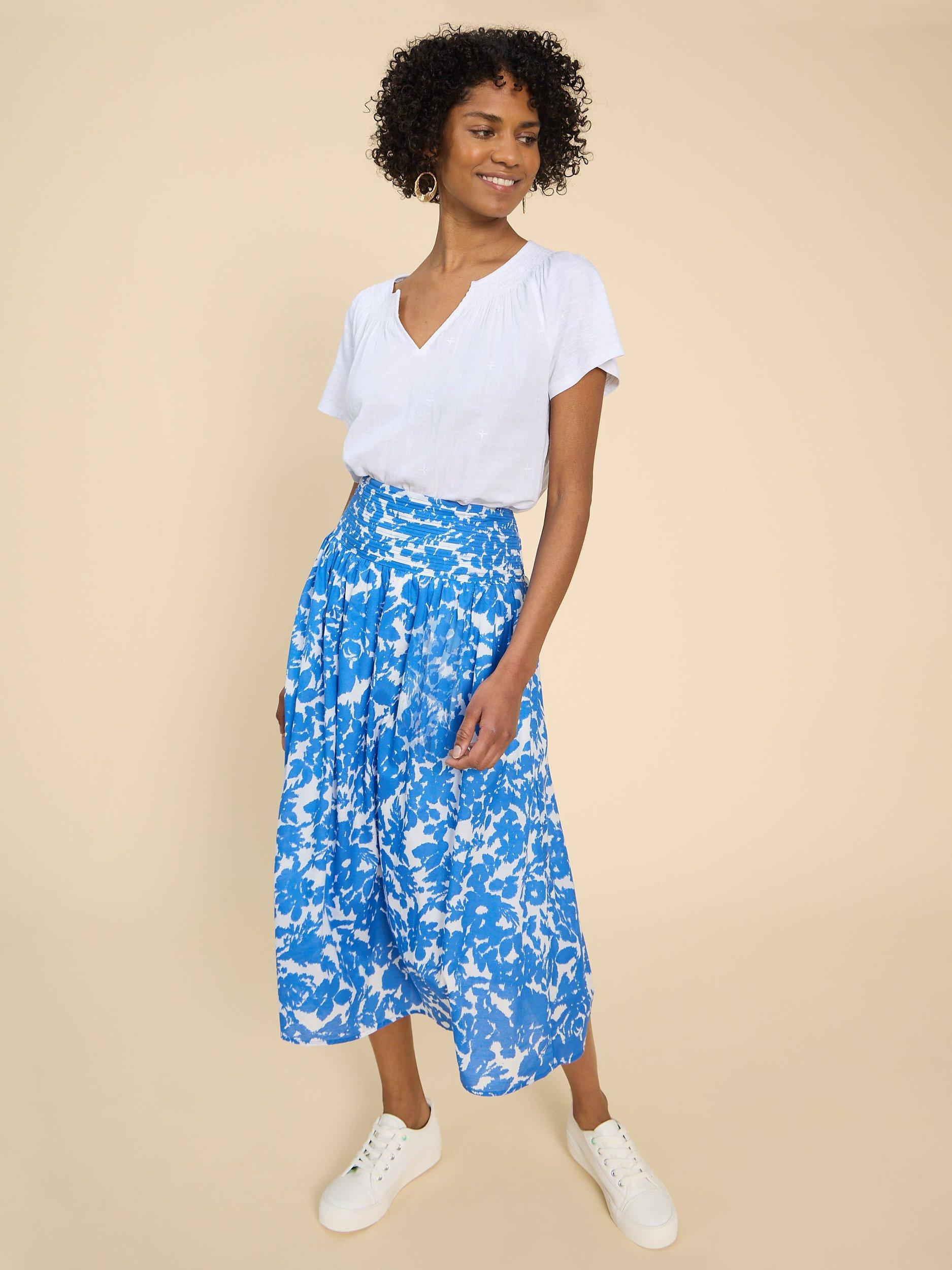 Product image 4 of 7, which shows White Stuff Luella Cotton T-Shirt, Brilliant White, 16