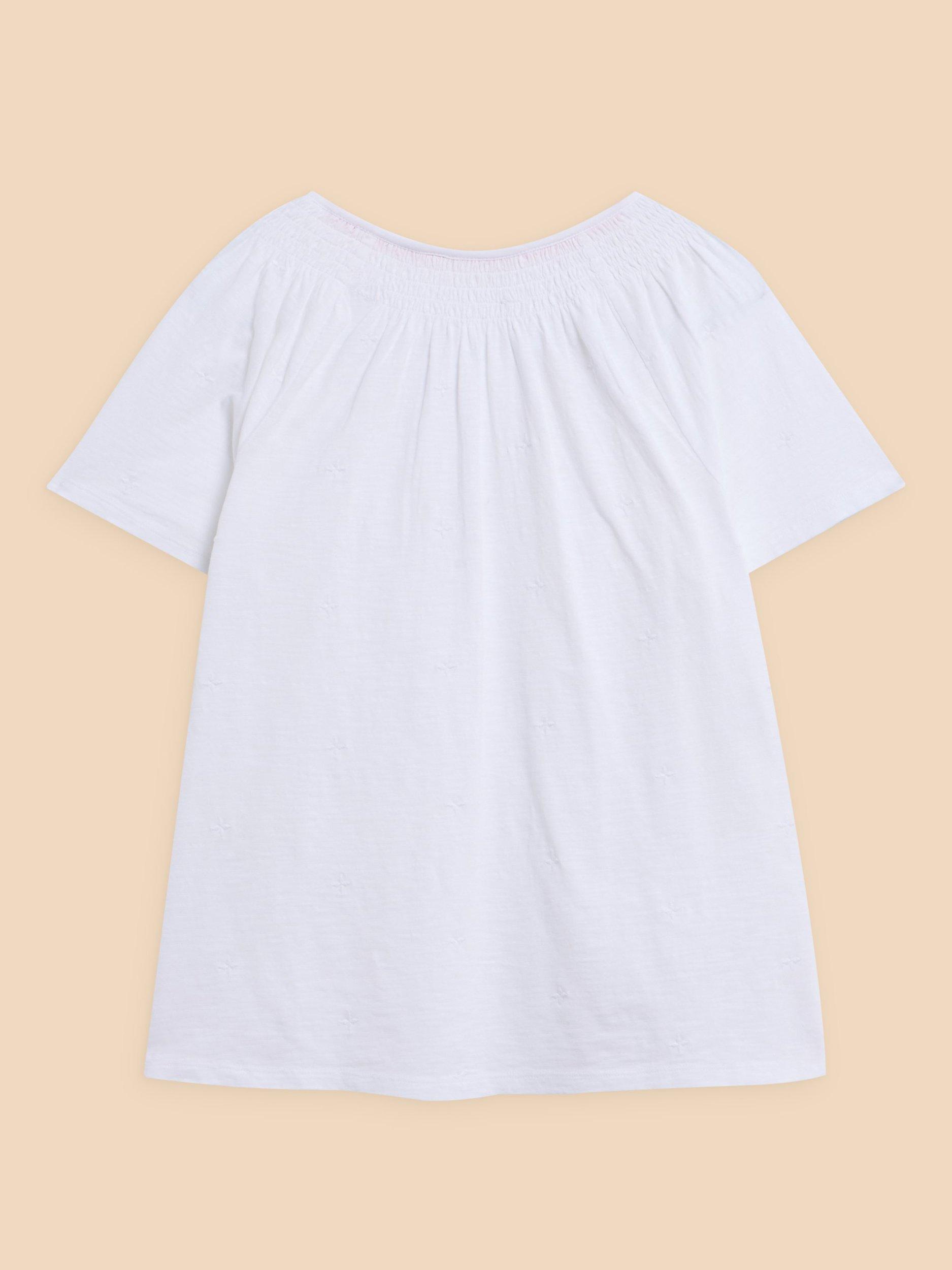 Product image 7 of 7, which shows White Stuff Luella Cotton T-Shirt, Brilliant White, 16