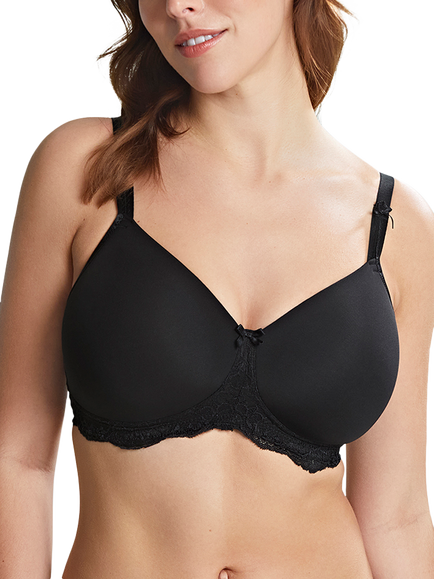 Royce Georgia Padded T-Shirt Non-Wired Bra, Black